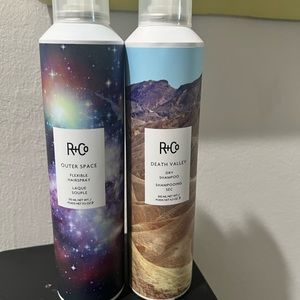 R&Co dry shampoo & flexible hairspray